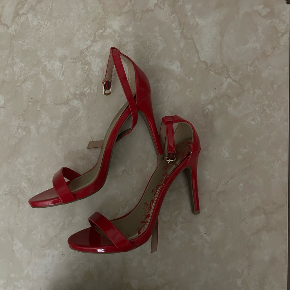 Elegant Red High Heel Sandals